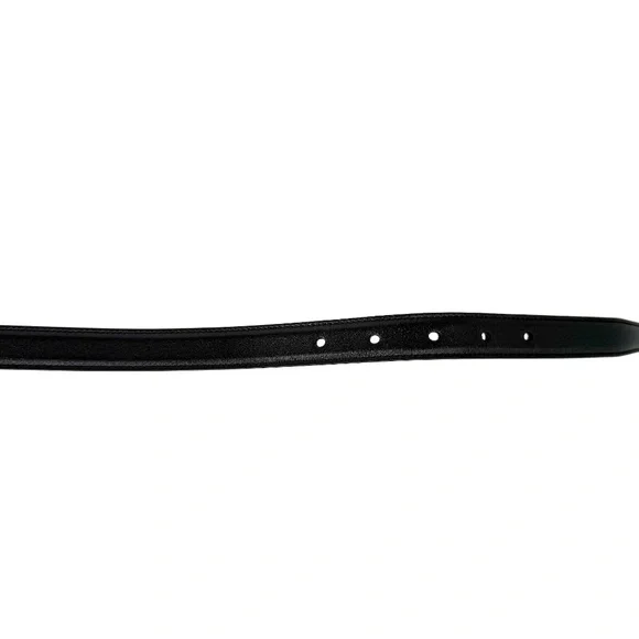 Saint Laurent Skinny YSL Logo Buckle Leather Belt 95 38